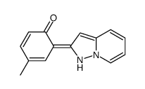 4-methyl-6-(1H-pyrazolo[1,5-a]pyridin-2-ylidene)cyclohexa-2,4-dien-1-one结构式