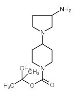 4-(3-氨基-1-吡咯烷)-哌啶-1-羧酸叔丁酯结构式