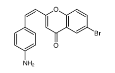 2-[2-(4-aminophenyl)ethenyl]-6-bromochromen-4-one Structure