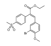 Benzeneacetic acid, α-[(3-bromo-4-methoxyphenyl)methylene]-4-(methylsulfonyl)-, ethyl ester, (αE) Structure