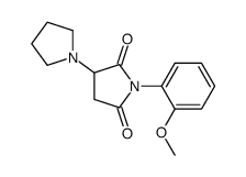 1-(2-methoxyphenyl)-3-pyrrolidin-1-ylpyrrolidine-2,5-dione结构式
