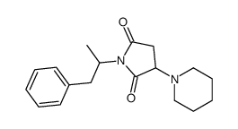 1-(1-phenylpropan-2-yl)-3-piperidin-1-ylpyrrolidine-2,5-dione Structure