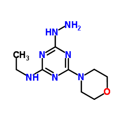 N-Ethyl-4-hydrazino-6-(4-morpholinyl)-1,3,5-triazin-2-amine Structure