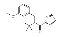 1-imidazol-1-yl-2-[(3-methoxyphenyl)methyl]-3,3-dimethylbutan-1-one结构式