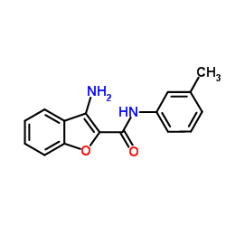 3-Amino-N-(3-methylphenyl)-1-benzofuran-2-carboxamide结构式