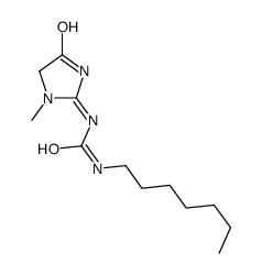 1-heptyl-3-(3-methyl-5-oxo-4H-imidazol-2-yl)urea Structure