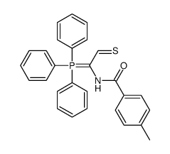 4-methyl-N-[2-sulfanylidene-1-(triphenyl-λ5-phosphanylidene)ethyl]benzamide结构式