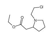 ethyl 2-[1-(2-chloroethyl)pyrrolidin-2-yl]acetate结构式