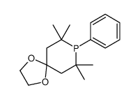 7,7,9,9-tetramethyl-8-phenyl-1,4-dioxa-8-phosphaspiro[4.5]decane结构式