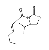 1-[(4S)-4-propan-2-yl-2-sulfanylidene-1,3-oxazolidin-3-yl]hex-2-en-1-one Structure