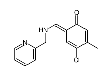 4-chloro-3-methyl-6-[(pyridin-2-ylmethylamino)methylidene]cyclohexa-2,4-dien-1-one Structure