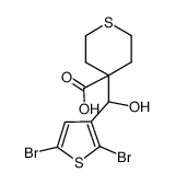 4-[(2,5-dibromo-3-thienyl)hydroxymethyl]tetrahydro-4H-thiopyran-4-carboxylic acid Structure