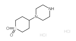 1-(1,1-Dioxidotetrahydro-2H-thiopyran-4-yl)-piperazine dihydrochloride Structure