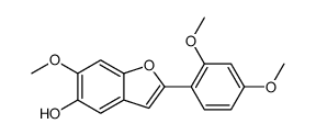 2-(2,4-dimethoxyphenyl)-6-methoxy-1-benzofuran-5-ol结构式