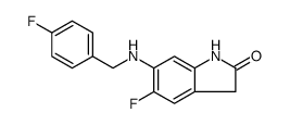 2H-Indol-2-one, 5-fluoro-6-[[(4-fluorophenyl)methyl]amino]-1,3-dihydro Structure