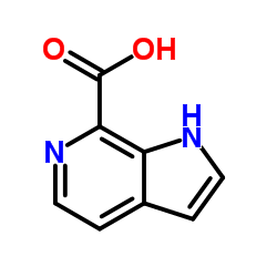 1H-吡咯并[2,3-c]吡啶-7-羧酸结构式