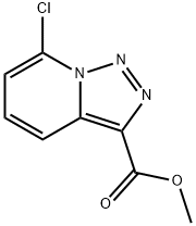 7-Chloro-[1,2,3]triazolo[1,5-a]pyridine-3-carboxylic acid methyl ester结构式