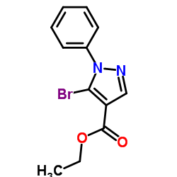 5-溴-1-苯基-1H-吡唑-4-羧酸乙酯结构式