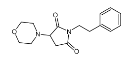 3-morpholin-4-yl-1-(2-phenylethyl)pyrrolidine-2,5-dione Structure