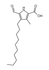 4-decyl-5-formyl-3-methyl-1H-pyrrole-2-carboxylic acid结构式