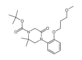 4-[2-(3-methoxypropoxy)phenyl]-2,2-dimethyl-5-oxopiperazine-1-carboxylic acid t-butyl ester Structure