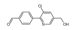 4-(3-chloro-5-(hydroxymethyl)pyridin-2-yl)benzaldehyde结构式