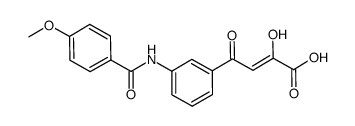 2-hydroxy-4-(3-(4-methoxybenzamido)phenyl)-4-oxobut-2-enoic acid结构式