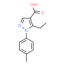 5-Ethyl-1-(4-methylphenyl)-1H-pyrazole-4-carboxylic acid Structure