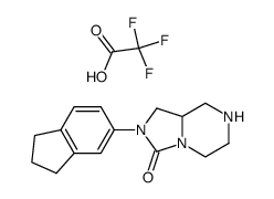 2-(2,3-Dihydro-1H-inden-5-yl)hexahydroimidazo[1,5-a]pyrazin-3(2H)-one trifluoroacetate结构式