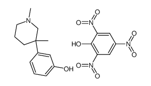 1,3-dimethyl-3-(m-hydroxyphenyl)piperidine picrate结构式