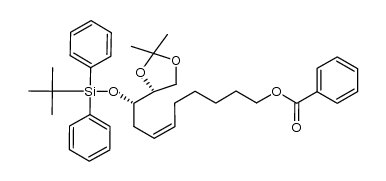11-O-benzoyl-3-O-(tert-butyldiphenylsilyl)-1,2-bis-O-(1-methylethylidene)-5-undecene-1,2(R),3(S),11-tetrol Structure
