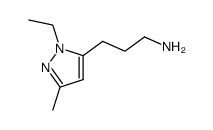 3-(2-ethyl-5-methyl-2H-pyrazol-3-yl)propylamine Structure