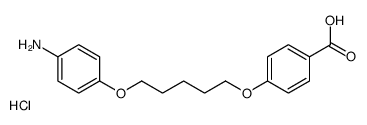 [4-[5-(4-carboxyphenoxy)pentoxy]phenyl]azanium,chloride Structure