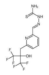 [[6-[3,3,3-trifluoro-2-hydroxy-2-(trifluoromethyl)propyl]pyridin-2-yl]methylideneamino]thiourea Structure