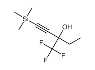 3-(trifluoromethyl)-1-(trimethylsilyl)pent-1-yn-3-ol结构式