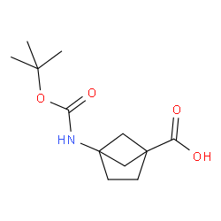 4-BOC-氨基双环[2.1.1]辛烷-1-羧酸结构式