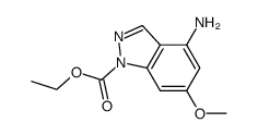 ethyl 4-amino-6-methoxy-1H-indazole-1-carboxylate Structure