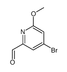 4-Bromo-6-Methoxy-pyridine-2-carbaldehyde结构式