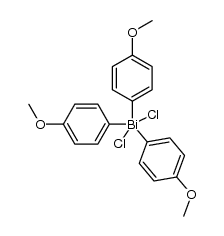 tris(4-methoxyphenyl)bismuth dichloride Structure