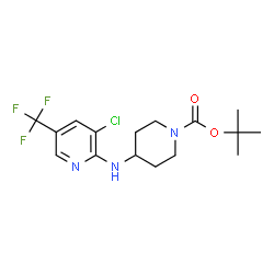 tert-butyl 4-{[3-chloro-5-(trifluoromethyl)-2-pyridinyl]amino}tetrahydro-1(2H)-pyridinecarboxylate structure