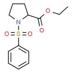 (2S)-1-phenylsulfonylpyrrolidine-2-carboxylic acid ethyl ester结构式