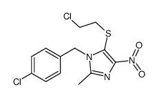 5-(2-chloroethylsulfanyl)-1-[(4-chlorophenyl)methyl]-2-methyl-4-nitroimidazole结构式
