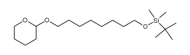 tert-butyldimethyl((8-((tetrahydro-2H-pyran-2-yl)oxy)octyl)oxy)silane Structure