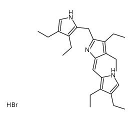 (E)-2-((5-((3,4-diethyl-1H-pyrrol-2-yl)methyl)-3,4-diethyl-2H-pyrrol-2-ylidene)methyl)-3,4-diethyl-1H-pyrrole hydrobromide结构式