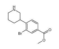 methyl 3-bromo-4-piperidin-3-ylbenzoate Structure