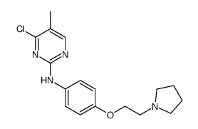 4-CHLORO-5-METHYL-N-(4-(2-(PYRROLIDIN-1-YL)ETHOXY)PHENYL)PYRIMIDIN-2-AMINE Structure