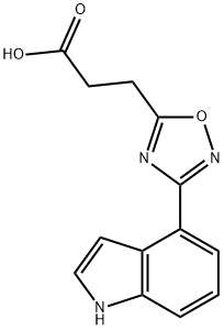 3-(3-(1H-indol-4-yl)-1,2,4-oxadiazol-5-yl)propanoic acid structure