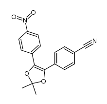 4-(2,2-dimethyl-5-(4-nitrophenyl)-1,3-dioxol-4-yl)benzonitrile Structure