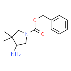 4-Amino-3,3-dimethyl-pyrrolidine-1-carboxylic acid benzyl ester结构式