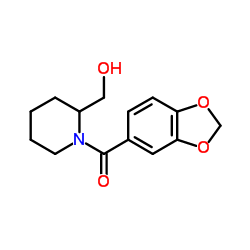 Benzo[1,3]dioxol-5-yl-(2-hydroxyMethyl-piperidin-1-yl)-Methanone structure